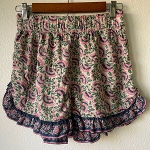 Natural Life Small Floral Ruffle Women Shorts